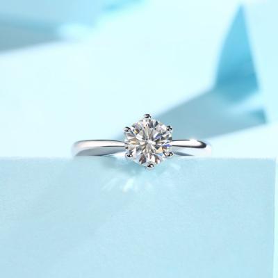 China CLASSIC Zircon 925 Sterling Silver Engagement Ring for sale