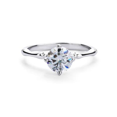 China CLASSIC Zircon Wedding Engagement 925 Sterling Stone Silver Ring for sale