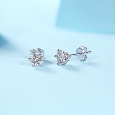 China High Quality Ear Cuff Jewelry 925 Sterling Silver Set Diamond Stud Zircon Earring for sale