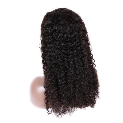 China Unprocessed Curly Peruvian Virgin Hair Unprocessed Curly Virgin Human Hair Lace Front Closure Wig 4*4 Swiss Cuticle Aligned Kinky Curly Wig for sale