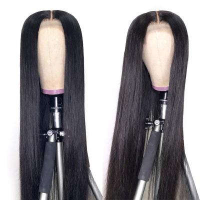 China China Long Straight Natural Color Swiss Lace Human Hair Wig For Indian Raw Colored Women's Lace Front Human Hair Wig 100% for sale