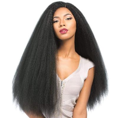 China Free Sample Brazilian Yaki Front Lace Front Human Hair Wig Italian Yaki Straight Virgin Human Hair Yaki Cuticle Aligned Lace Front Wig for sale