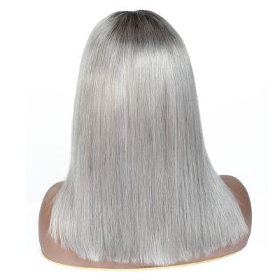 China Lace Front Ombre Hair Wig Mink Brazilian Human Hair Short Bob 1b/gray BOB Sellers Corollahair Wholesale Bob Wig Real For Color Women for sale