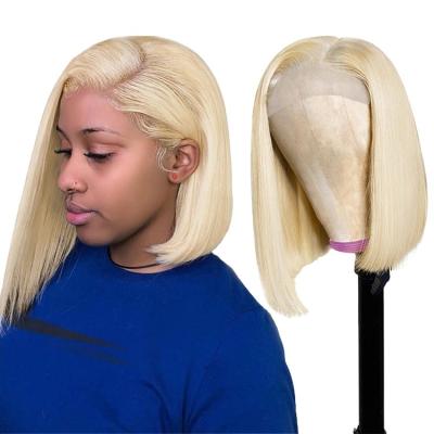 China New Design Short Bob Bob Wig Lace Front High Quality Virgin Hair Jewish Wigs New Design Honey Blonde for sale