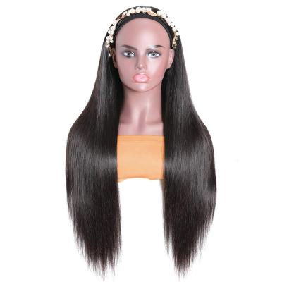 China Silky Straight Wave Headband Wigs For Black Women, Brazilian Virgin Hair Wigs Headband Wigs Hair, Brazilian Virgin Hair Wigs for sale