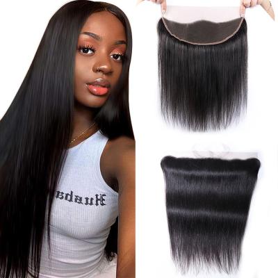 China Straight 360 Lace Frontal Closure Hair, Brazilian Virgin Hair Extensions Cuticle Aligned Lace Headband for sale