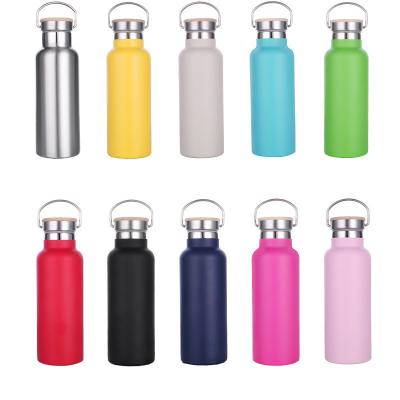 China PORTABLE Custom Logo Matte Painting 18/8 Stainless Steel Insulated Double Wall Vacuum Water Bottle Flasks for sale