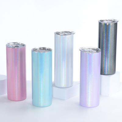 China Sustainable 20oz Insulated Mug Sublimation Stainless Steel Wholesale Skinny Tumbler With Lid Straw for sale