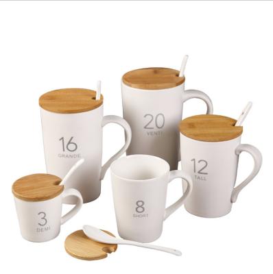 China Custom Viable Logo Design Sublimation Ceramic Coffee Mugs With Handle Lid Drinkware Mugs Gift Box Set for sale