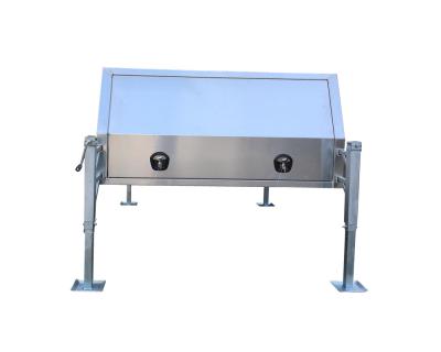 China Truck or Pickup 2.4meters Aluminum Ute Canopy Tool Box with Jack Legs and Rack for sale