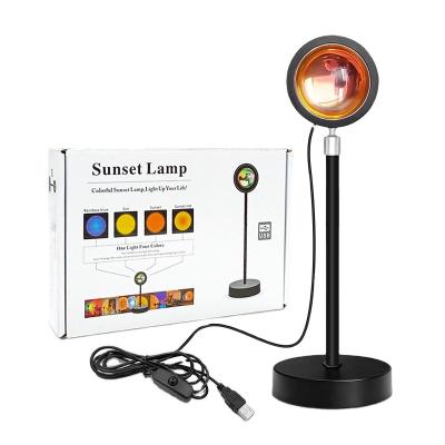 China Sunset Projector Bedroom USB RGB Sunset Lamp Sun Rainbow Sunset Projector Lamp Night Light Led Projection Decoration Lamp sunset for sale