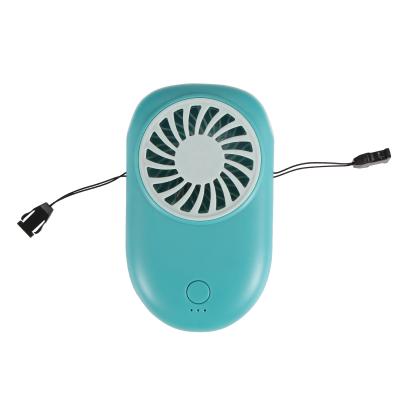 China Rechargeable Hanging Hotel Fan 1800mah 3 Speeds Pocket Fan With Neck Rope For Sports Summer Outdoor for sale