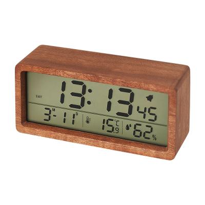 China Minimalist Solid Wood Bedside Clock Simple Clock Luminous Clock for sale