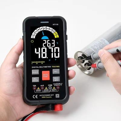 China AC DC Voltage Resistance and Continuity High Accuracy Digital Multimeter HT116 Counts AC/DC Voltage Smart Multimetro Tester TRMS 9999 for sale