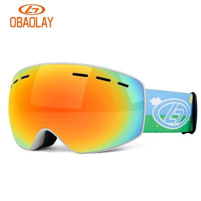 China Anti Fog 2021 OBAOLAY Kids Snow Goggles Double Lens Anti Fog Sports Partner Factory Best Anti Direct Supply Kids Ski Goggles for sale