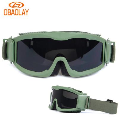 China Night Vision ANSI Z87.1 Glass PC Glass 2.5mm Light Tactical Hardness Impact Anti Shooting Tactical Goggles Fast Shipping for sale