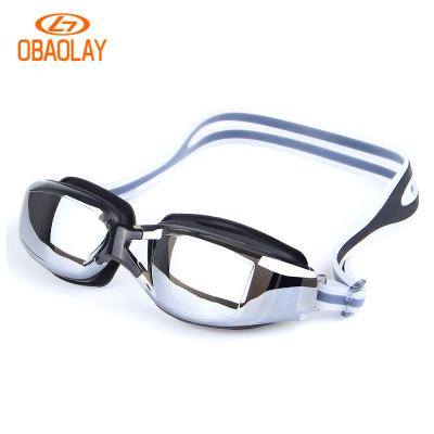 China Prescription Swim Training Silicone Glass Sports Swimming Goggles Anti-fog Goggles With Adjustable Nose Strap for sale