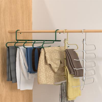 China 2022 new salon aluminum multifunctional pants rack long strip metal pants rack can save space for sale