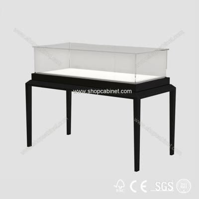 China Newest !!! design luxury modern round glass jewelry display showcase for sale