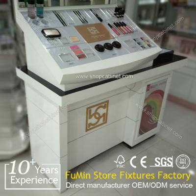 China wholesale cosmetic display cabinet and showcase /wood makeup cabinet for sale