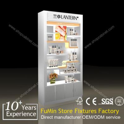 China acrylic kiosk cosmetic showcase for sale