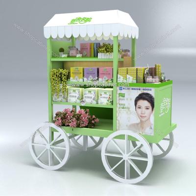 China Cosmetic product display stands,cosmetics display design showcase for sale