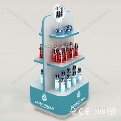 China Acrylic cosmetic counter display showcase for well-known brand for sale