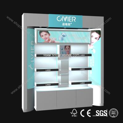 China cosmetic store cosmetic display showcase for sale