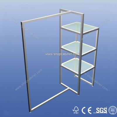 China Wood display shelf clothes/shop clothes shelf for sale