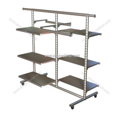 China garment promotional display rack,inner clothes display shelf, bookstore shelf display for sale