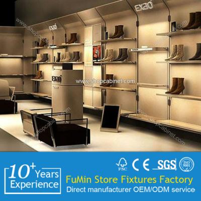 China Chinese factory new advertising custom paper cardboard floor standing shoes display shelf for sale