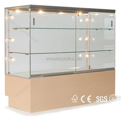 China Wholesale and manufacturer jewelry glass display cabinet for sale