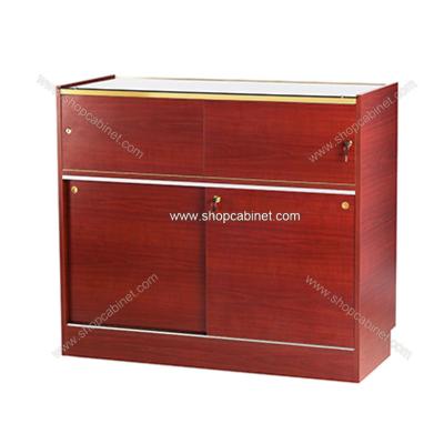 China floor standing wooden clothes display racking unit for sale