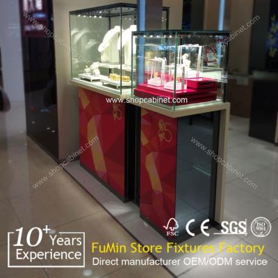 China Nice Looking glass jewelry display cabinet for shop for sale