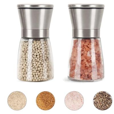 China Factory Price Mini Spice Grinder Tools Stainless Steel Salt and Pepper Grinder Viable Kitchen Manual Tools for sale