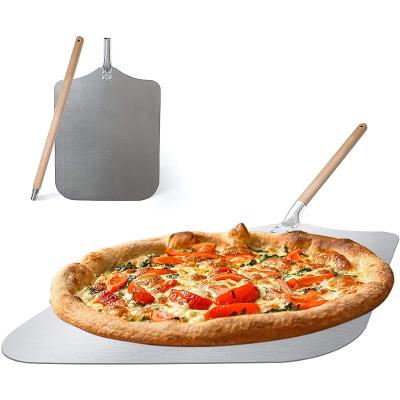 China Sustainable pizza peel wooden detachable handle for easy storage great for home the shovel can be used to bake bread pizza for sale