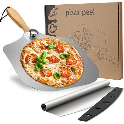 China Various factory viable manufacture pizza cutter aluminum alloy pizza peel pizza peel set for sale