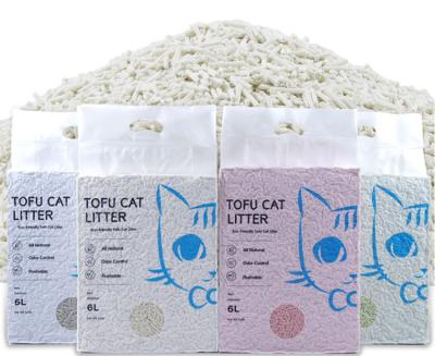 China Viable in dust-proof real natural tofu cat litter premium quick grouping sand flushable cat litter real natural tofu manufacturer buying common tofu cat litter for sale