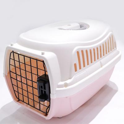 China Travel Dog Cage Kennel Pet Carrier Breathable Durable Airline Approved Dog Air Crate for sale