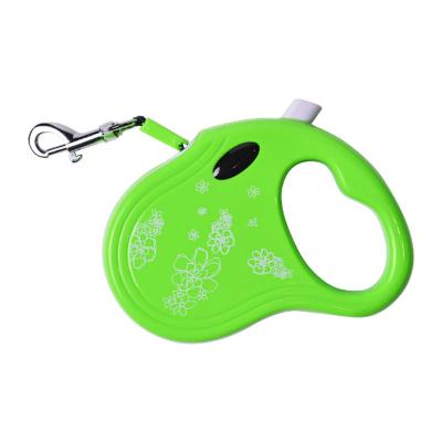 China Custom High Quality Retractable ABS 5m Heavy Duty Leather Dog Leash With Pet for sale