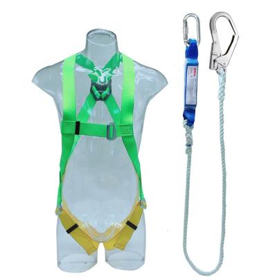 China Fall Protection Equipment Full Body Safety Harness With Fall Arrest Lanyard for sale