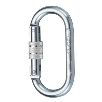 China Heavy Industry ADELA CE Certified Steel Screw Lock Carabiner for sale