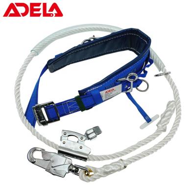 China Fall Protection Equipment Adela Electrician Safety Working Belt With Fall Protection Lanyard for sale