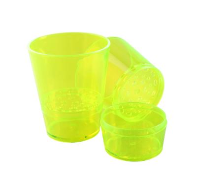 China NO PS round 12oz double layer high quality plastic shot glass for drink promotion for sale