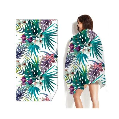 China Wholesale 100% Hot Selling Unique Design Polyester Printing Viable Logo Beach Towels for sale