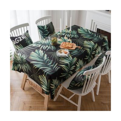 China Digital Printing Premium Color Waterproof Table Cloth Fabric Polyester Tablecloths Rectangle for sale