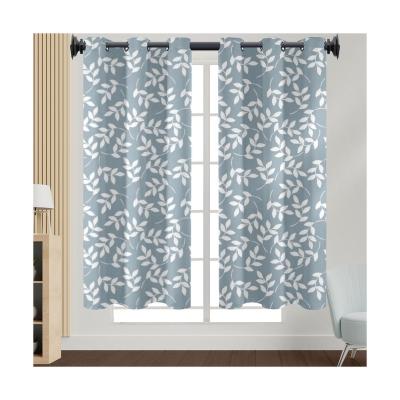 China Digital Printing High Quality 100% Silk Designer Set Living Room Curtains Window for sale