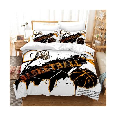 China Luxury King Size Basketball Nondisposable 4 Piece 3d Print Design Baby 4pcs Bedding Sets for sale