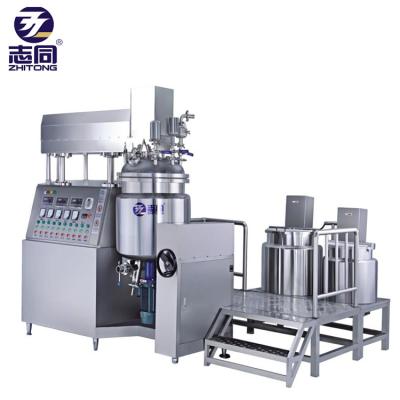 China 200L Liquid Makeup Foundation Making Vacuum Emulsion Homogenizer Mixer Kettle Blender Emulsifying Machine Te koop