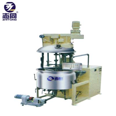 China Liquid With Suspended Solids Toothpaste Making Production Line Emulsifying Machinery Vacuum Homogenizer Mixer Boiler for sale